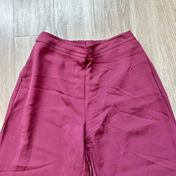 Boden Wide Leg Pull On Pants in Burgundy Size 12R - Picture 4 of 11